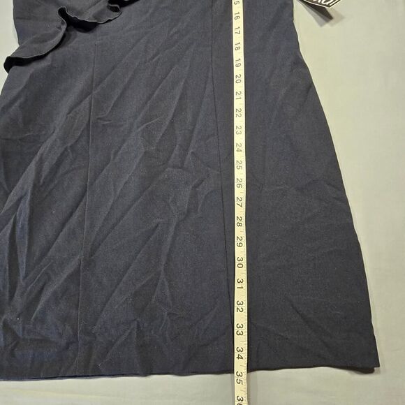 XOXO Black Mini Dress NEW Stretch Bodycon Preppy Ruffle Sleeveless Zip Women XXL - Picture 8 of 9